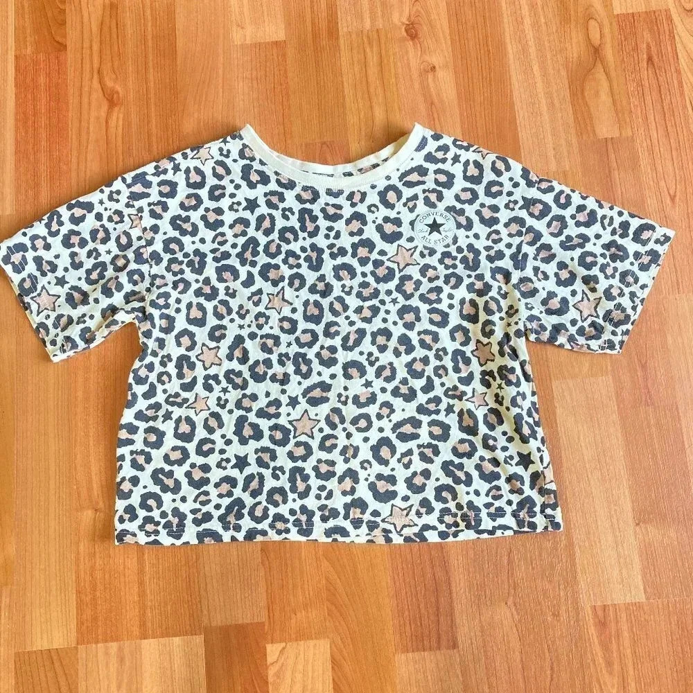 Converse Kid’s All-Star Chuck Taylor Leopard Print T-Shirt, Large (12-13 yrs)
